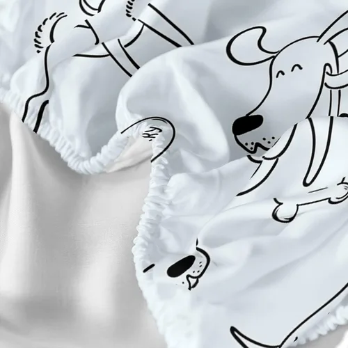 Miniatura 6 de CVHouse Juego de sábanas Kawaii para perro, tamaño individual, lindo juego de sábanas bajeras de perro cachorro, 1 sábana encimera y 1 sábana bajera