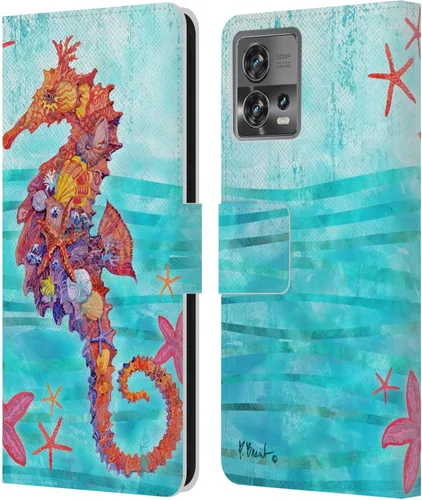 Miniatura 18 de Head Case Designs Officially Licensed Paul Brent Agate Mermaid Coastal Leather Book Wallet Case Cover Compatible with Motorola Moto Edge 30 Fusion