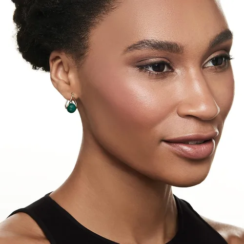 Miniatura 2 de Ross-Simons Gemstone Bead Double-Hoop Earrings in 14kt Yellow Gold