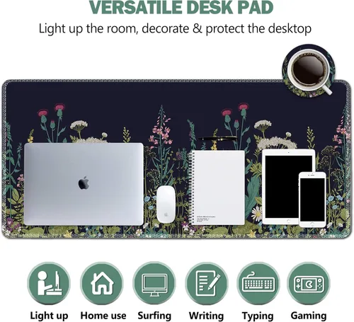 Miniatura 3 de AIMSA - Alfombrilla de mouse grande para juegos, extendida con borde cosido, alfombrilla de mouse para teclado XL, base de goma antideslizante, 31.5