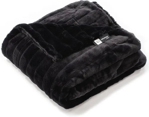 Miniatura 12 de Minky Designs Arctic Lynx Minky Blanket – Manta ultrasuave de piel sintética para sofá, cama y hogar – Esponjosa, cálida y lujosa – Colección Posh
