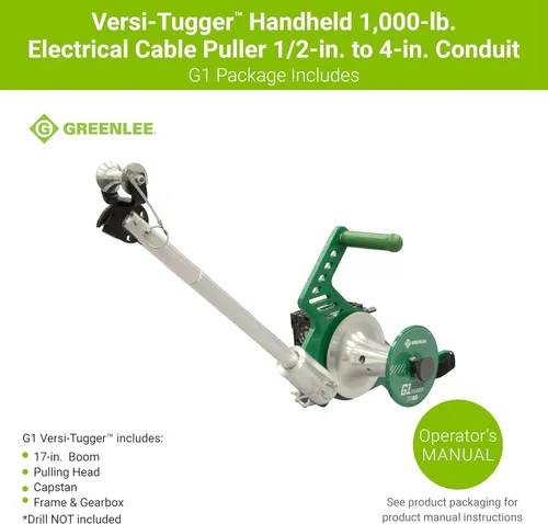Miniatura 2 de Greenlee G1 Versi-Tugger - Extractor de cable eléctrico de mano, 1,000 libras, 1/2" - 4