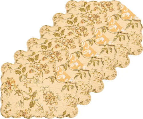 Miniatura 15 de C&F Home Sophia - Juego de 6 manteles individuales acolchados de 100 % algodón, 13 x 19 pulgadas, versátil, para verano, otoño, cosecha, enrejado