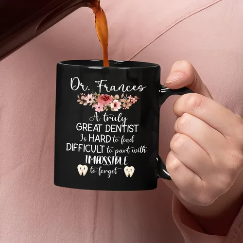 Miniatura 2 de Taza con texto en inglés "A Truly Dentist Is Hard To Encontrar", regalos de agradecimiento para dentista, taza de café personalizada para dentista