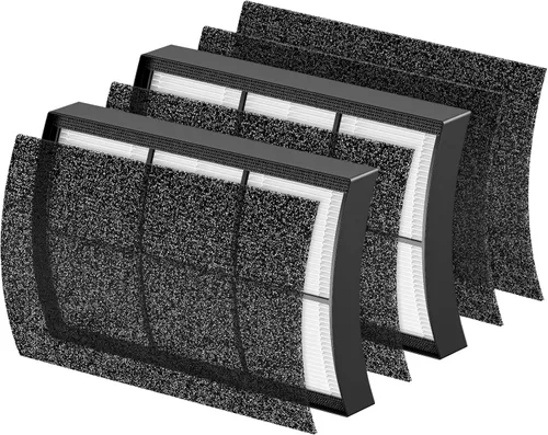 Paquete de 2 filtros de repuesto de mesa Breeze compatibles con purificador de aire de mesa Pure Enrichment PureZone Breeze (PECOMPAP), filtro de