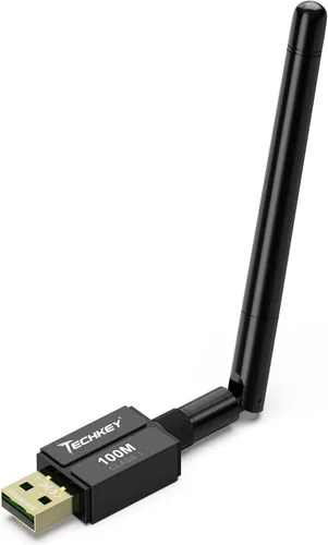 Miniatura 10 de Adaptador USB Bluetooth 5.1 para PC de escritorio: dongle inalámbrico de largo alcance de 300 pies con antena de 5dBi Plug & Play para portátil