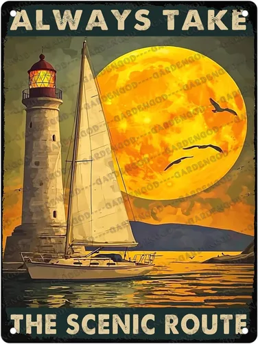 Miniatura 22 de Cartel de metal divertido con texto en inglés «At The Lake Every Hour Is Happy Hour», divertido póster de hojalata novedoso para el hogar, cocina
