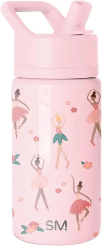 Miniatura 58 de Simple Modern Botella de agua para niños con tapa con pajilla, vaso aislado de acero inoxidable de 14 onzas para niños y a prueba de derrames