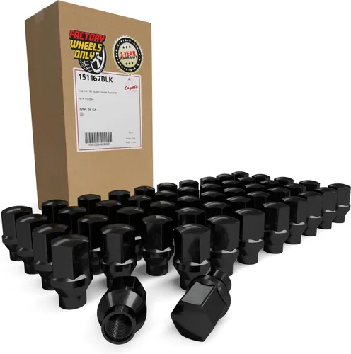 Miniatura 11 de Wheel Accessories Parts 20 tuercas de llanta estilo ET OEM de 9/16"-18 roscas de 1.77 pulgadas de largo, color negro 7/8" 0.866 in 6036433AA