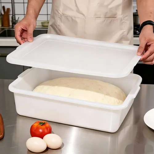 Miniatura 5 de Paquete de 3 cajas para probar masa de pizza, caja para probar masa de pan y contenedor de masa con tapa, libre de BPA