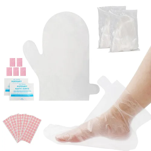 400 revestimientos de baño de parafina para pies y manos, 200 fundas de plástico para pies y 200 forros de cera de parafina más grandes y gruesos