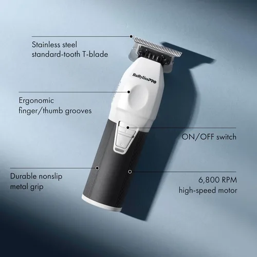 Miniatura 3 de BaBylissPRO COREFX - Recortadora de barba inalámbrica profesional para hombres con motor de alta velocidad de 6,800 RPM y hoja en T de acero