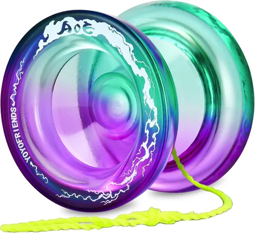 Miniatura 10 de 7YO AOE Yoyo Profesional Sensible para Niños, Yo-yo Principiante con Agujeros Profundos para Dedos, Yoyo de Trucos de Plástico con Rodamiento No