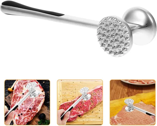 Miniatura 9 de Martillo de carne Mazo de cocina Mazo ablandador de carne Martillo de acero inoxidable 304 Mazo de carne Pounder Cerdo Golpeando Martillo