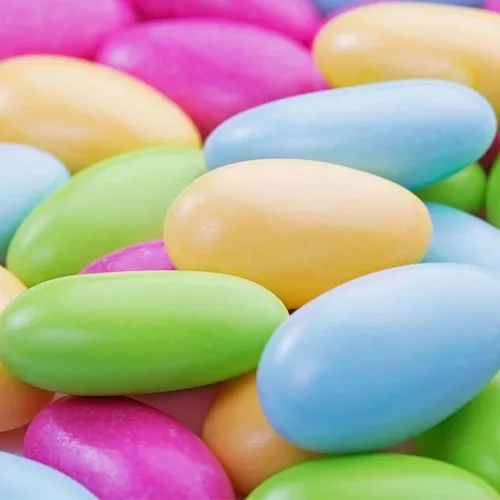 NY Spice Shop Jordan Almonds Candy – 1 libra de colores pastel surtidos – almendras confitadas nueces con revestimiento de caramelo dulce –