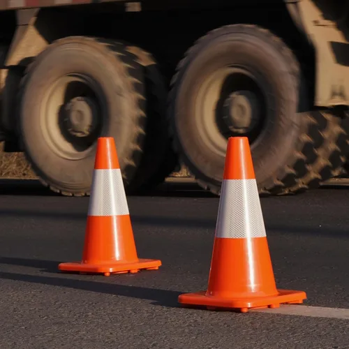 Miniatura 7 de Paquete de 4 conos de tráfico de 18 pulgadas con collares reflectantes, conos de seguridad de PVC duraderos para estacionamiento, construcción