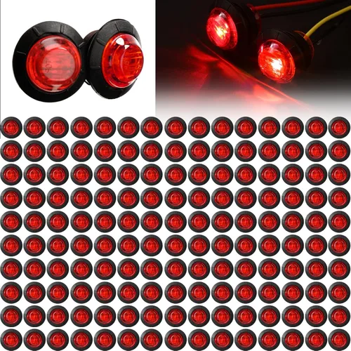 Miniatura 8 de Treela 150 luces LED redondas de 3/4 de pulgada para montaje en superficie, luces laterales de remolque para camión, barco, SUV, ATV, bicicleta