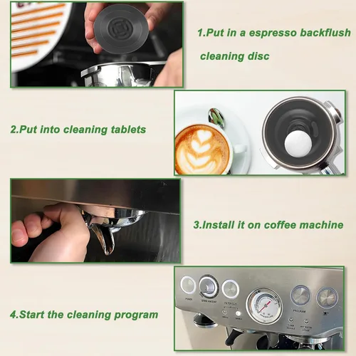 Miniatura 6 de Disco de limpieza de 2.126 in para Breville Paquete de 2 discos de limpieza para breville compatible con Bes870XL/ Bes860XL/Bes840XL/Bes450, etc