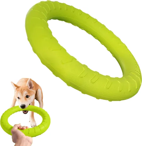 Miniatura 7 de Disco Volador Flotante Duradero Indestructible para Perros Grandes, Juguetes de Anillo para Masticadores, Piscina, Natación, Lanzamiento, Atrapar