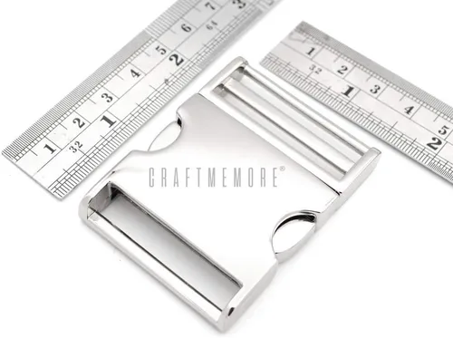 Miniatura 6 de CRAFTMEMORE Hebilla de liberación lateral curvada de metal de 1-1/2 pulgadas de bloqueo ajustable para mochilas de cinturón, collar de mascotas