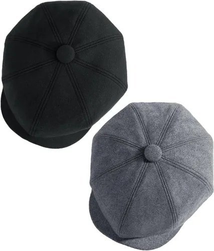 Miniatura 13 de Gorra de taxista Senker Fashion para hombre, gorra irlandesa clásica de 8 paneles de mezcla de lana para hombre mayor