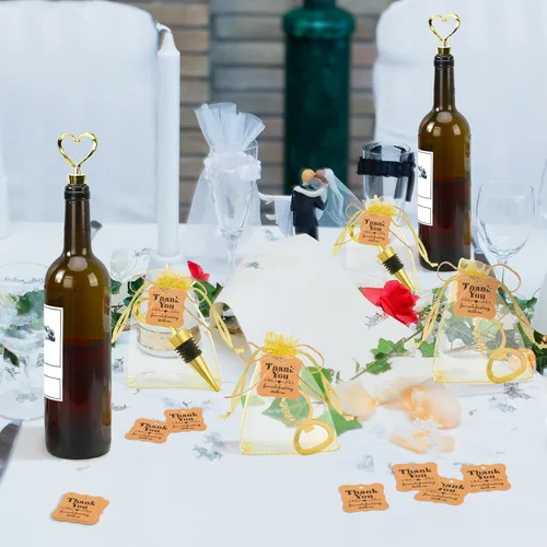 Miniatura 6 de Tanlade 60 piezas de recuerdos de fiesta de boda para invitados, tapón de vino y abridor de amor, regalos de despedida de soltera Love Forever