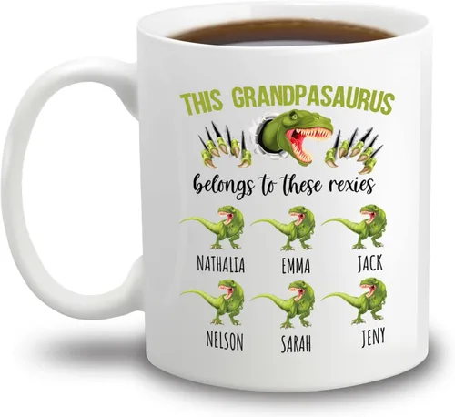 Miniatura 10 de Tazas con fotos personalizadas para abuelo, regalo para el mejor abuelo del mundo, taza de café personalizada para abuelo, taza para abuelos