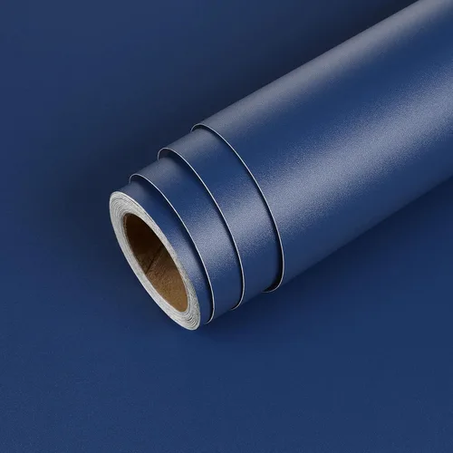 Miniatura 6 de Livelynine Papel Tapiz Azul Oscuro Despegar y Pegar Papel Tapiz para Gabinetes Impermeable Autoadhesivo Azul Marino Papel de Contacto para Gabinetes