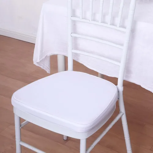 Miniatura 12 de Efavormart Cojín de 2" de espesor para silla Chiavari en negro, cojín de asiento de espuma con efecto memoria con lazos y funda extraíble