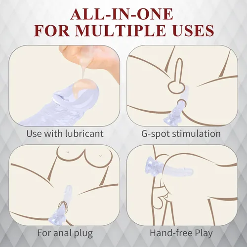 Miniatura 5 de Consoladro de 7.5 pulgadas realista y suave para estimulación del punto G y juegos sexuales anales, consoladores clásicos de 1.6 pulgadas
