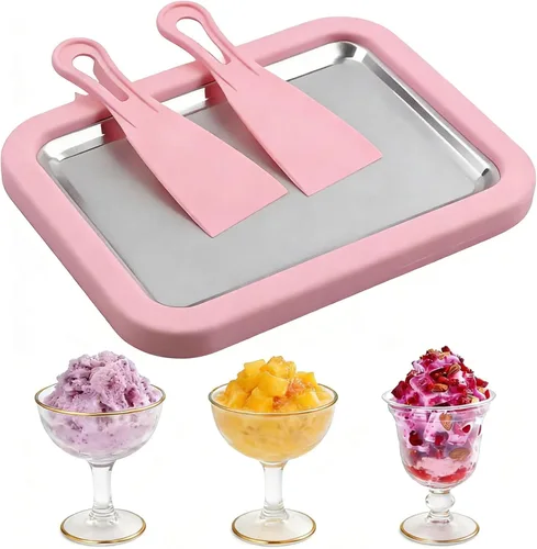 Máquina de helados enrollados, nueva máquina de rodillos de helado casera, máquina de helado instantáneo, bandeja de helado rodada para actividades