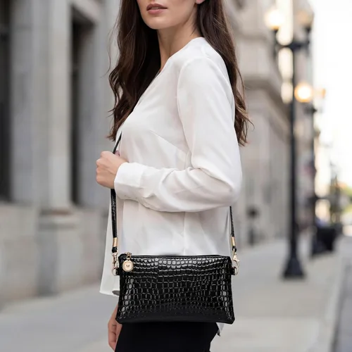 Miniatura 2 de Bolsa de Mano con Cremallera para Mujer, Bolso Cruzado, Bolso de Hombro, Cartera