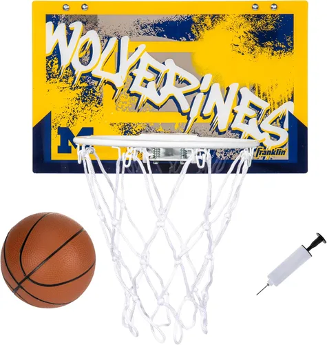 Miniatura 11 de Franklin Sports NCAA - Aro de baloncesto sobre la puerta, aro de baloncesto para interiores con baloncesto para niños, mini aro para dormitorio +
