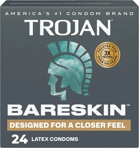 Miniatura 17 de Trojan Bareskin - Preservativos finos, paquete variado Everythin, condón de látex lubricado, 10