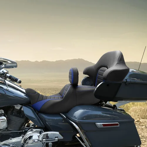 Miniatura 4 de Cojín de asiento de motocicleta de una sola pieza para respaldo de pasajero para Harley Touring Road King Street Glide Road Glide Electra Glide 14-23