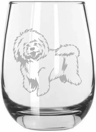 Miniatura 275 de Sakhalin Husky Dog - Copa de vino grabada personalizada de 15.25 onzas sin tallo