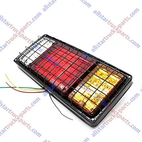 Miniatura 2 de Kit de 2 luces LED traseras para camión, remolque, 40 LED, impermeable, señal de giro, freno de marcha atrás, luz de marcha atrás con protección