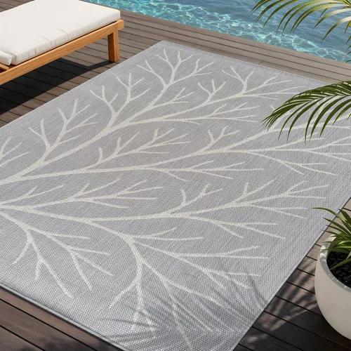 Miniatura 18 de Alfombra Lavable para Interiores y Exteriores 8x10 Resistente a la Intemperie Alfombras de Área Modernas de Yute Sólido para Porche Terraza Balcón