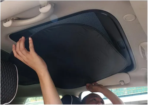 Miniatura 5 de QQJ 2 unidades de parasol plegable para techo corredizo para automóvil de pasajeros, con aislamiento térmico, para Mini Cooper, Clubman y Countryman