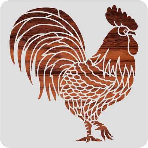 Miniatura 10 de BENECREAT 12 plantillas de huellas de animales, 12 x 12 pulgadas, plantillas de dibujo de ciervos/osos/conejos/zorros/pavo, para pintura de pared