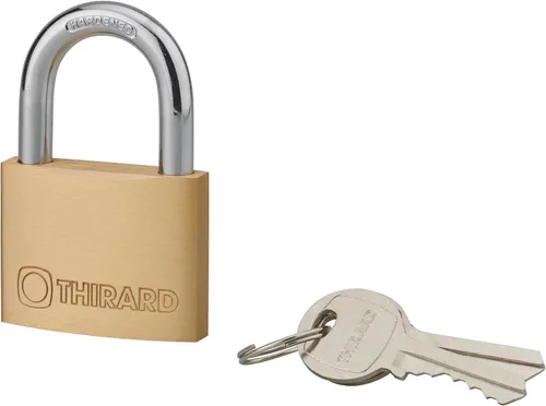Miniatura 12 de THIRARD Candado de latón tipo 1 – Cerradura de seguridad resistente a la intemperie con mecanismo de pasador reforzado – Llave igual