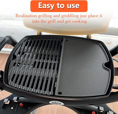 Miniatura 5 de Parrilla 6558 para parrillas Weber Q100 Q120 Q1000 serie Q1200, piezas de parrilla de hierro fundido para parrillas de gas Weber Q100/1000, parrilla