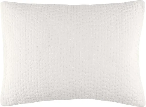 Miniatura 6 de Pine Cone Hill TAFT - Funda de almohada acolchada neutra, tamaño estándar, patrón de rayas multi/blancas