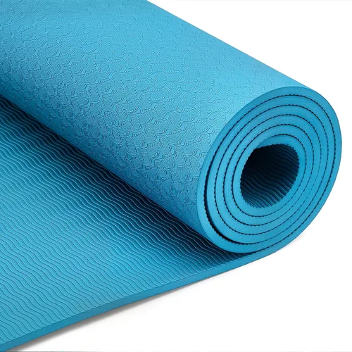 Miniatura 4 de Amazon Basics - Alfombra de yoga y ejercicio de 1/4 de pulgada de grosor, de TPE, con correa de transporte