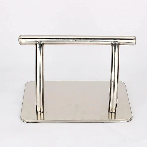 Miniatura 5 de Silla de peluquería de acero inoxidable, reposapiés, reposapiés, reposapiés móvil, pedal de peluquería, reposapiés para peluquería, belleza, spa