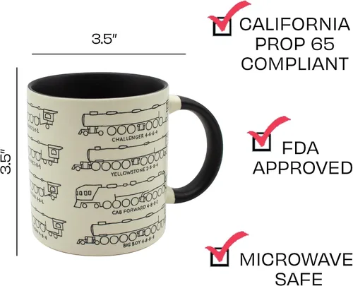 Miniatura 2 de The Unemployed Philosophers Guild Taza de café de locomotora de vapor, perfecta para los amantes de los trenes, viene en una divertida caja