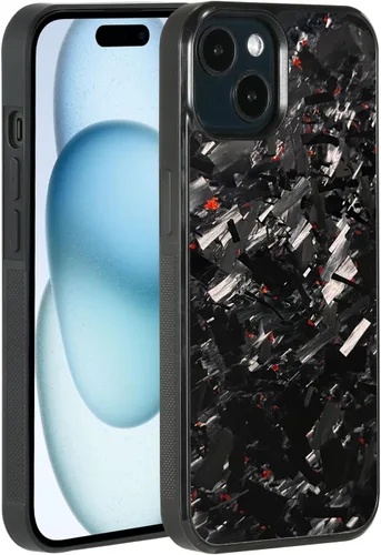 Miniatura 18 de Grip Series - Funda para iPhone 15 con fibra de carbono forjada real, diseño de bordes agarres, compatible con carga inalámbrica, compatible
