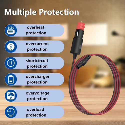Miniatura 7 de para NOCO GB70 GB150 Cable de Carga de Coche, Compatible con NOCO GB250+ GB251+ GB500 GB500+ Arrancadores de Puente de Litio Boost UltraSafe Batería