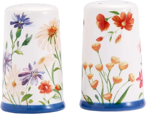 Miniatura 5 de Juego de salero y pimentero de cerámica Talavera azul de Bico, para cocina o decoración, apto para lavavajillas