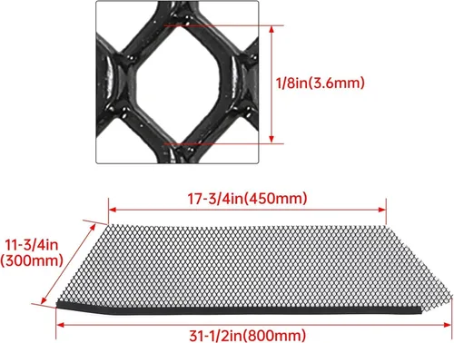 Miniatura 3 de HECASA Grille Mesh Set Compatible with 2020-2024 Chevy Chevrolet Corvette C8 Front Inner Mesh Honeycomb Grill Guard Radiator Grille Vent Insert